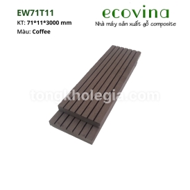 Thanh Gỗ Nhựa Đa Năng ECOVINA 71x11x3000MM - COFFEE